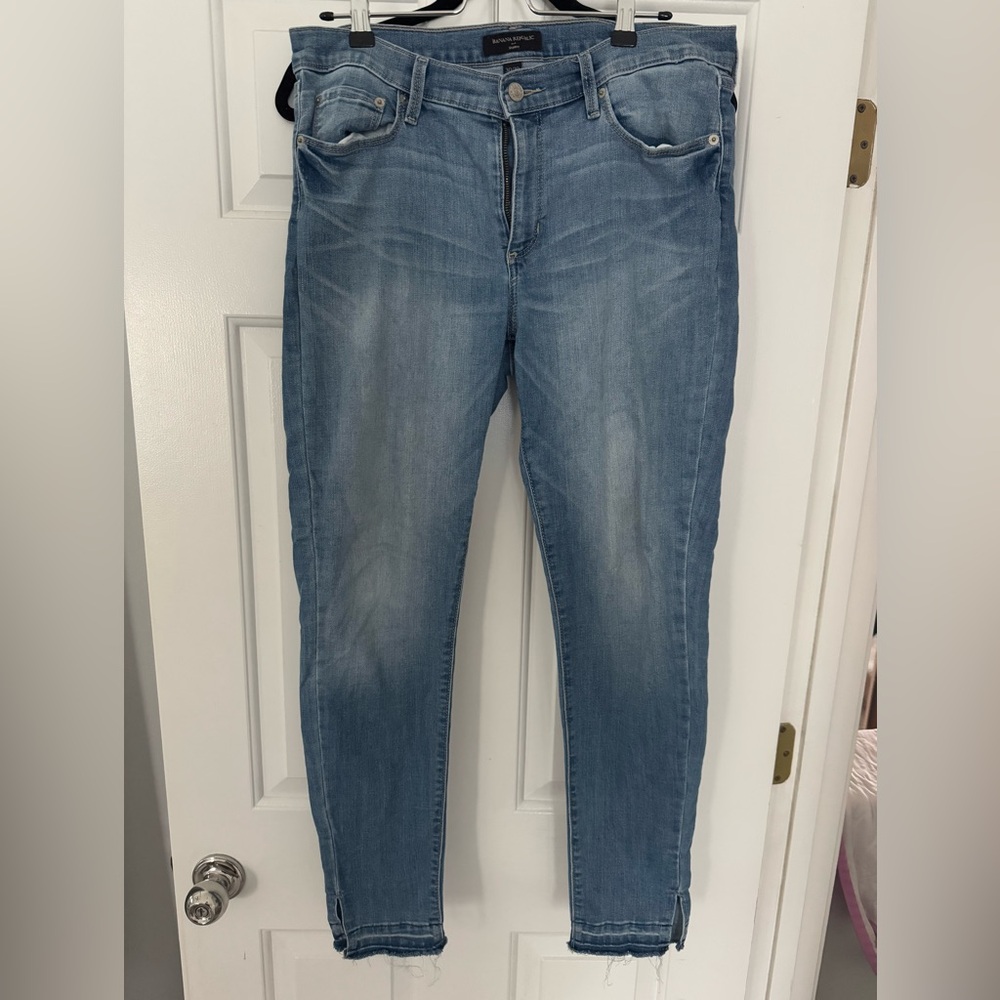 Banana republic jeans, distressed hem